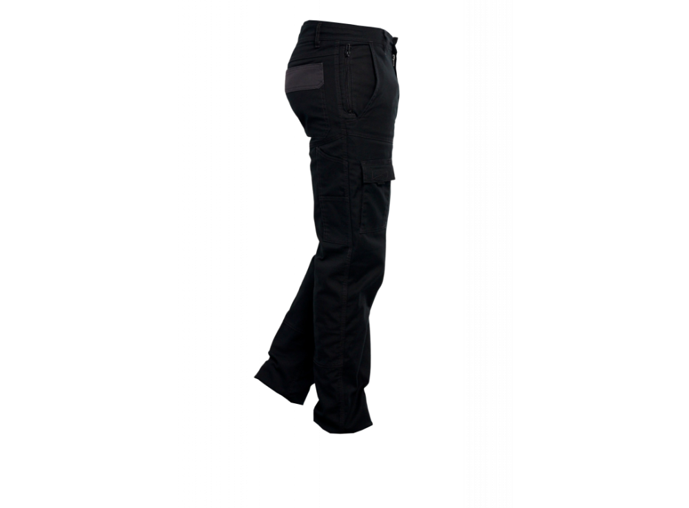 Pantalon sans poches genouillères LUIS Noir 2