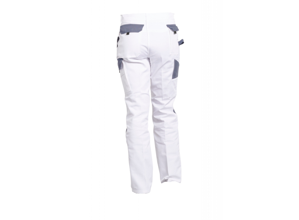 Pantalon peintre LENNY Blanc/Gris 3