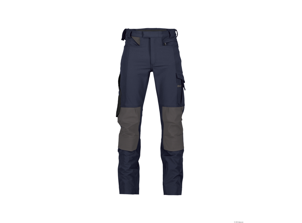 Pantalon de travail stretch avec poches genoux Bleu nuit 1