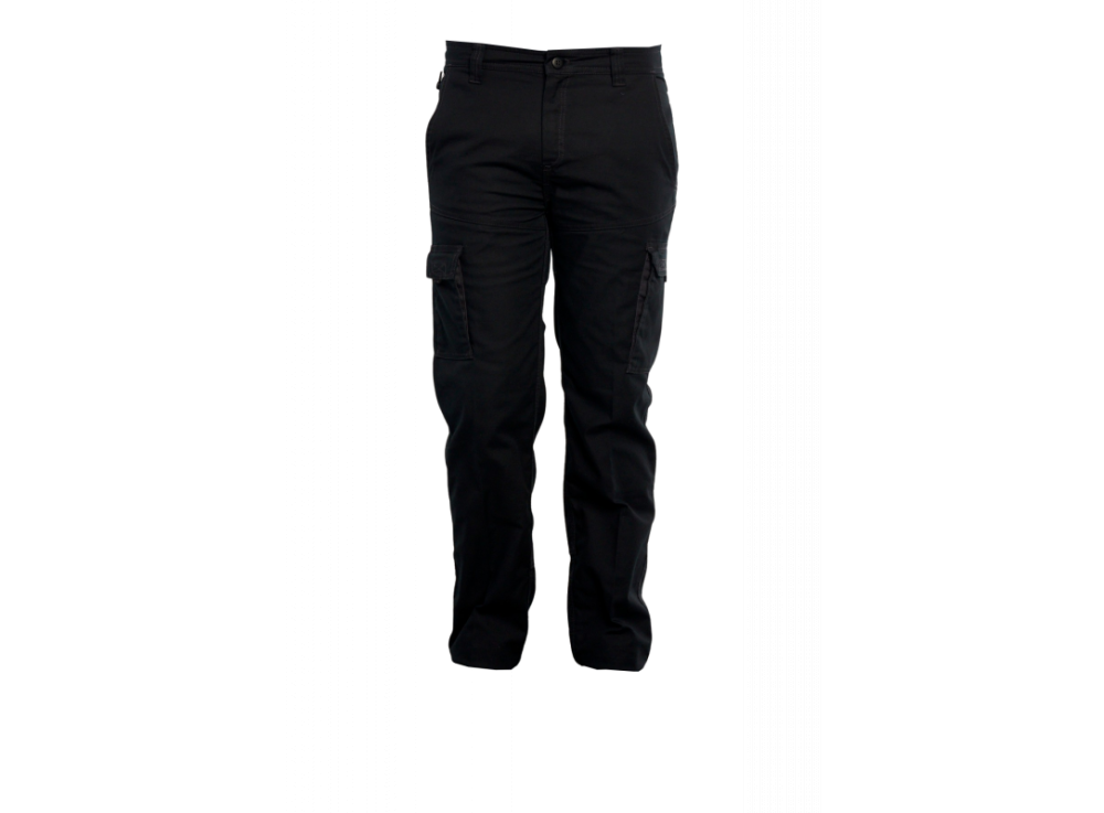Pantalon sans poches genouillères LUIS Noir 1