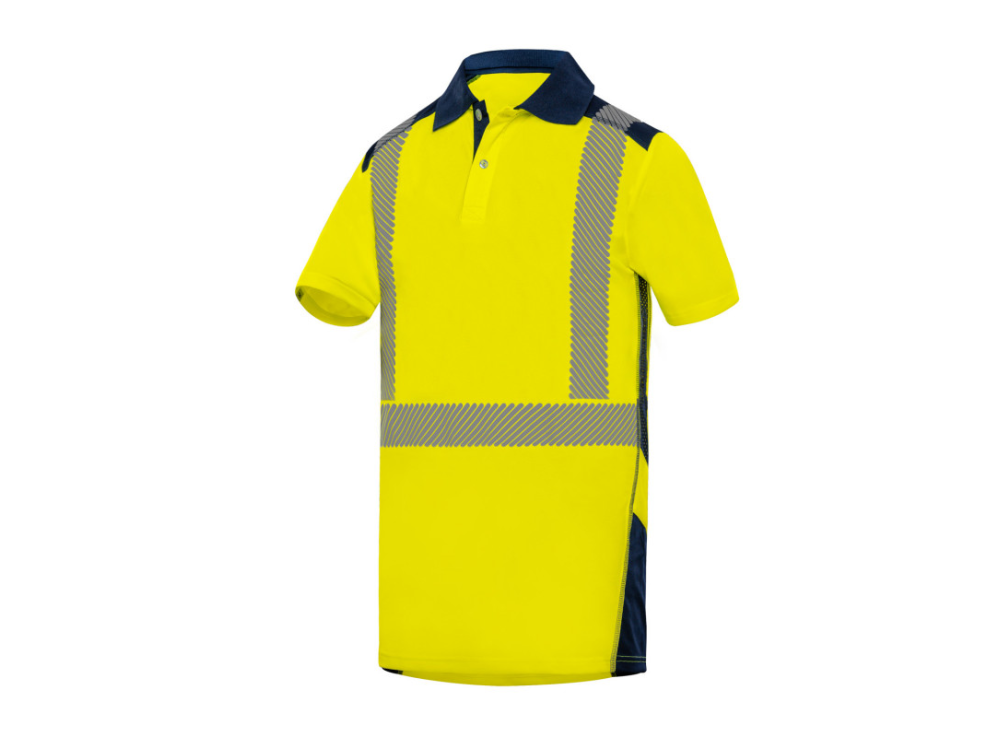 Polo HV BORNEO Jaune/Marine 1