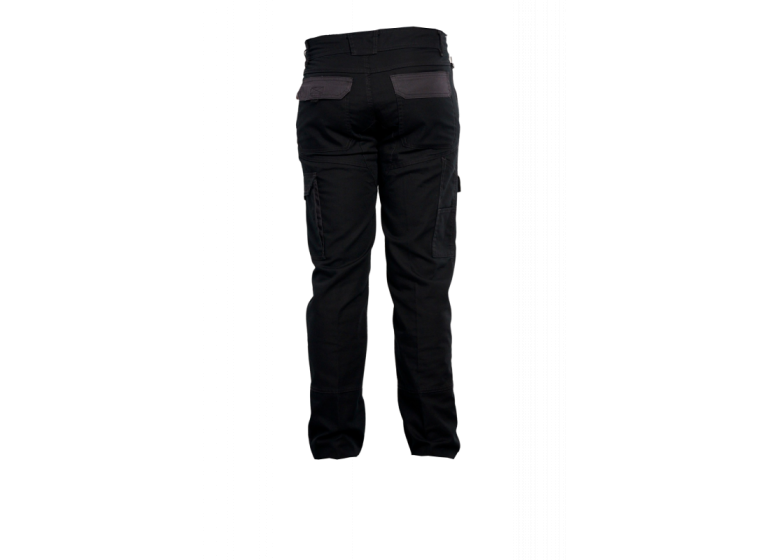 Pantalon sans poches genouillères LUIS Noir 3