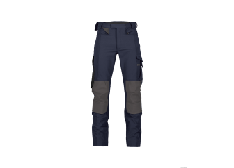 Pantalon de travail stretch avec poches genoux Bleu nuit