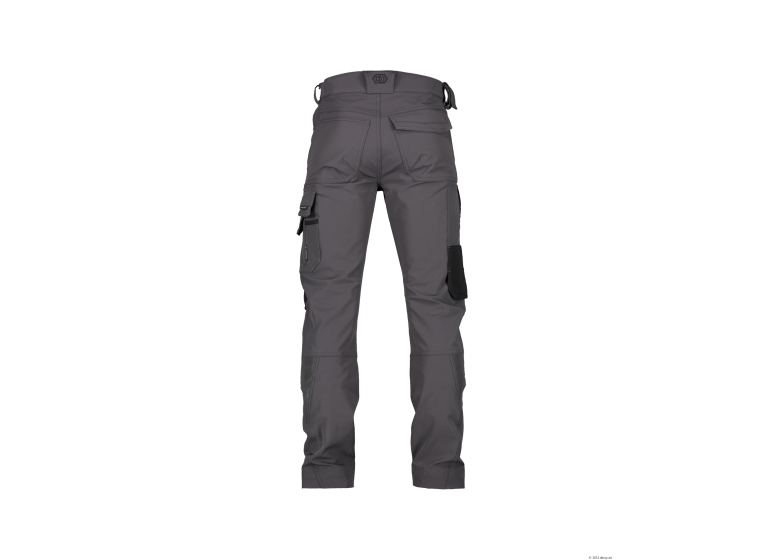 Pantalon de travail stretch avec poches genoux Gris 2